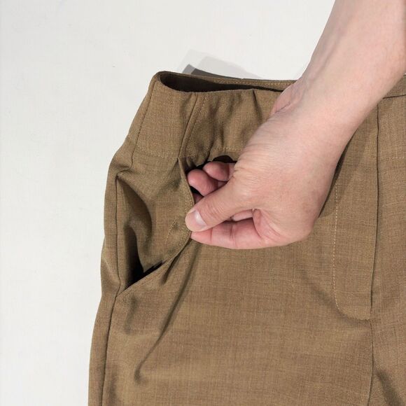 St. John Collection Beige Wide Leg Flare Pants Pockets Lagenlook Women Size 6 - Picture 7 of 16